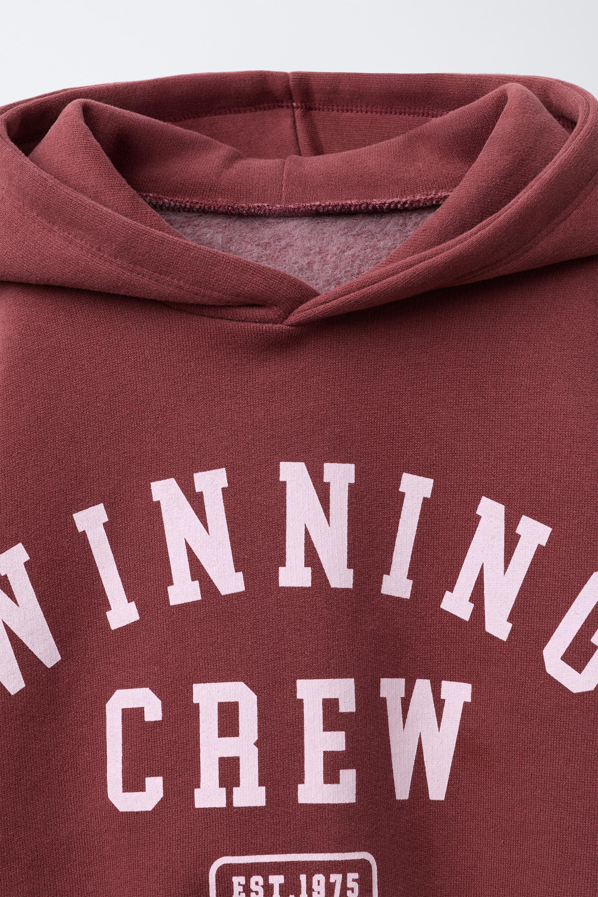 HOODED SWEATSHIRT WITH TEXT